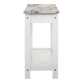 Denhour DH BASIC 4-Piece Open-Shelf Coffee Table Set with Drawer in Transitional Rubberwood