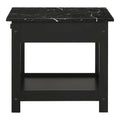 Denhour DH BASIC 4-Piece Open-Shelf Coffee Table Set with Drawer in Transitional Rubberwood