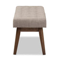 Baxton Studio Mid-Century Button-Tufted Fabric Bench