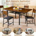 Contemporary Industrial 63.2" Extendable Dining Table with Drop Leaf, Accommodates 6