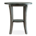 Leick Home Round Side Table Featuring a Convenient Shelf