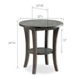 Leick Home Round Side Table Featuring a Convenient Shelf