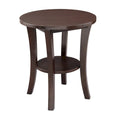 Leick Home Round Side Table Featuring a Convenient Shelf