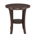 Leick Home Round Side Table Featuring a Convenient Shelf