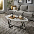 iNSPIRE Q Modern Jurmala Glossy Sintered Stone Tables with Grey Metal Base