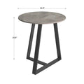 iNSPIRE Q Modern Jurmala Glossy Sintered Stone Tables with Grey Metal Base