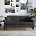 Upholstered Loveseat with Rolled Arms and 73 Nailhead Trim