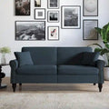 Upholstered Loveseat with Rolled Arms and 73 Nailhead Trim