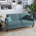 Upholstered Loveseat with Rolled Arms and 73 Nailhead Trim
