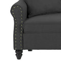 Upholstered Loveseat with Rolled Arms and 73 Nailhead Trim