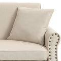 Upholstered Loveseat with Rolled Arms and 73 Nailhead Trim