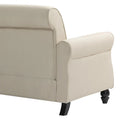 Upholstered Loveseat with Rolled Arms and 73 Nailhead Trim