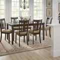 Dining Table Set with Upholstered Chairs and Bench for Kitchen and Dining Room