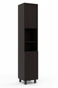 Elegant Tall Black Pantry Cabinet