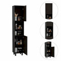 Elegant Tall Black Pantry Cabinet