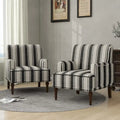 Contemporary Striped Armchairs