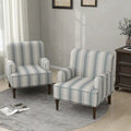 Contemporary Striped Armchairs