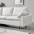 Chaise-Style L-Shaped Linen Sectional Sofa