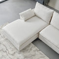 Chaise-Style L-Shaped Linen Sectional Sofa