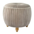 Small Round Velvet Ottoman by Helena