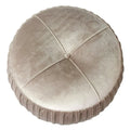Small Round Velvet Ottoman by Helena