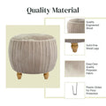 Small Round Velvet Ottoman by Helena