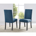 Round Dining Table Set with 4 Upholstered Chairs and Pedestal Base