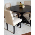 Roundhill Furniture Mytzi 5-Piece Dining Set: Cross-Buck Table with 4 Elegant Chairs