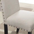 Round Dining Table Set with 4 Upholstered Chairs and Pedestal Base
