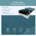 HUIMO Fabric Accent Chair and Ottoman Set - Available in Grey, Beige, Blue, and Dark Teal