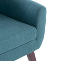 HUIMO Fabric Accent Chair and Ottoman Set - Available in Grey, Beige, Blue, and Dark Teal