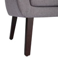 HUIMO Fabric Accent Chair and Ottoman Set - Available in Grey, Beige, Blue, and Dark Teal