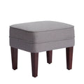 HUIMO Fabric Accent Chair and Ottoman Set - Available in Grey, Beige, Blue, and Dark Teal