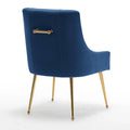 SEYNAR Set of 4 Modern Glam Boucle Velvet Dining or Vanity Chairs with Rear Handle