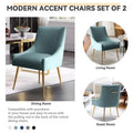 SEYNAR Set of 4 Modern Glam Boucle Velvet Dining or Vanity Chairs with Rear Handle