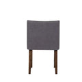 2-Piece Space-Saving Dining Chair Set with Walnut Frame and Linen Upholstery - Available in Multiple Colors