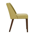 2-Piece Space-Saving Dining Chair Set with Walnut Frame and Linen Upholstery - Available in Multiple Colors