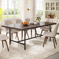 70.9-Inch Rustic Rectangle Dining Table with Metal Tube Frame