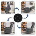 Power Lift Recliner Chair for Seniors - Lay Flat Design with Massage and Heat Features