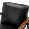 Greyson Living Anna Faux Leather Accent Chair with Wood Base