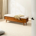 Dolly Mid-Century Tufted Storage Bench with Unique 45-Degree Splicing Design by HULALA HOME