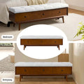 Dolly Mid-Century Tufted Storage Bench with Unique 45-Degree Splicing Design by HULALA HOME