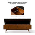 Dolly Mid-Century Tufted Storage Bench with Unique 45-Degree Splicing Design by HULALA HOME