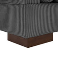 Contemporary 90-Inch Deep Seat Corduroy Loveseat