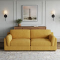 Contemporary 90-Inch Deep Seat Corduroy Loveseat