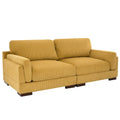 Contemporary 90-Inch Deep Seat Corduroy Loveseat