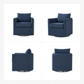 Erkenbald Contemporary 360-Degree Swivel Chair with Removable Slipcover by HULALA HOME