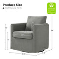 Erkenbald Contemporary 360-Degree Swivel Chair with Removable Slipcover by HULALA HOME