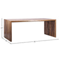 Camila 78-Inch Rectangular Dining Table Crafted from Reclaimed Teak with Waterfall Design