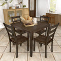 Denhour DH Basic Traditional Solid Wood 5-Piece Dining Set